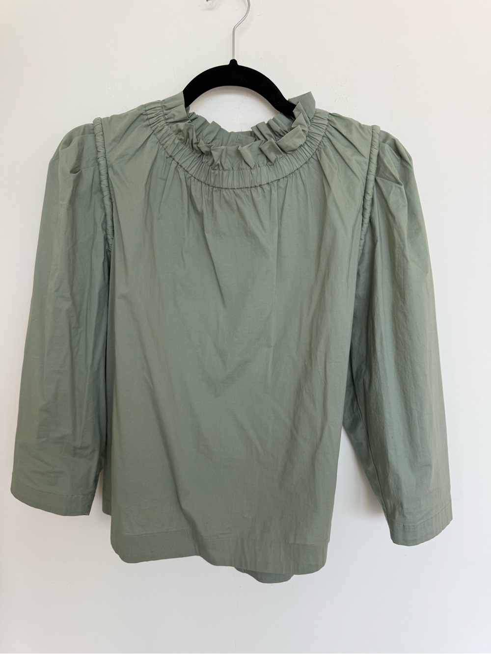 Sea NY Sienna 3/4 Sleeve Button-Back Blouse in Sage Green Size 2 - Picture 2 of 5